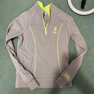 pink half zip